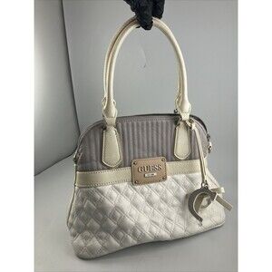 Guess Quilted White and Purple Bag - Pre-owned